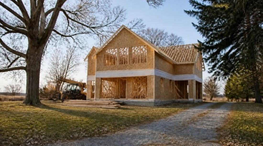 New foundation, framing and roof
